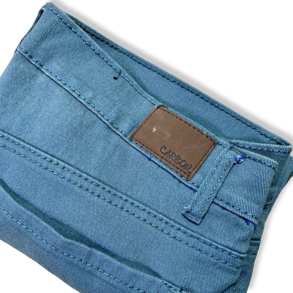 Carbon Mens Blue Slim Fit Stretch Denim Jeans Size 34x30 Cotton Blend Casual